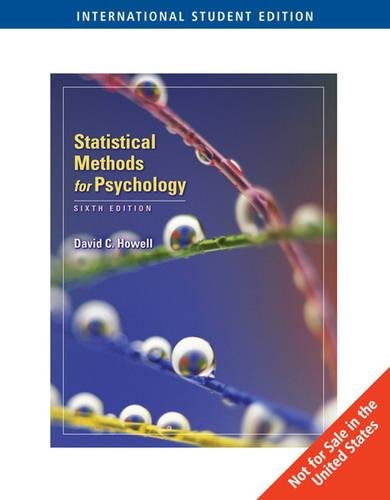 9780495093619 Ise Statistical Methods For Psychology 6 E