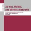 Ad- Hoc,Mobile,And Wireless Networks (Pb)