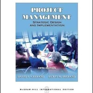 Project Management Strategic Design And Implementation 5Ed Ie Pb 2007