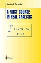 A First Course In Real Analysis Sae Pb 2019